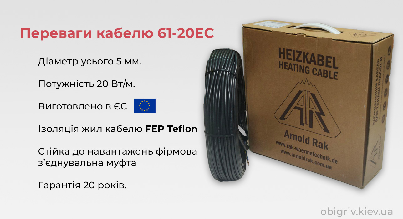 Тепла підлога Arnold Rak 61-15 переваги