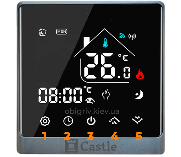 Управління терморегулятором теплої підлоги