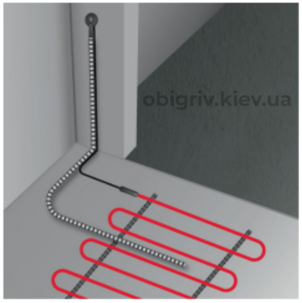 Монтаж датчик теплої підлоги