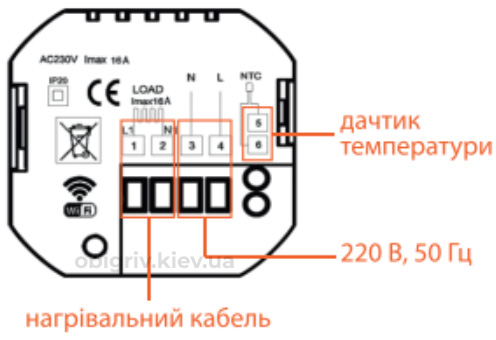 Схема підключення теплої підлоги