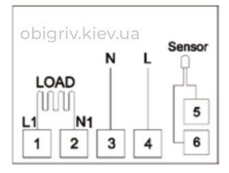 Схема підключення термостат AC819