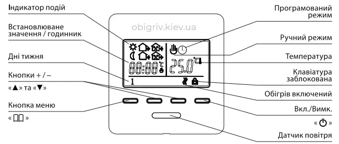 термостат для теплої підлоги Castle E51, M6