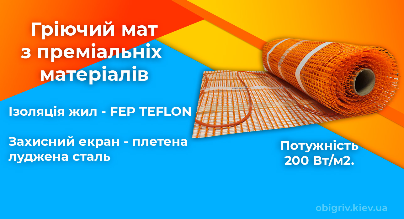 тепла підлога мати під плитку Enerpia